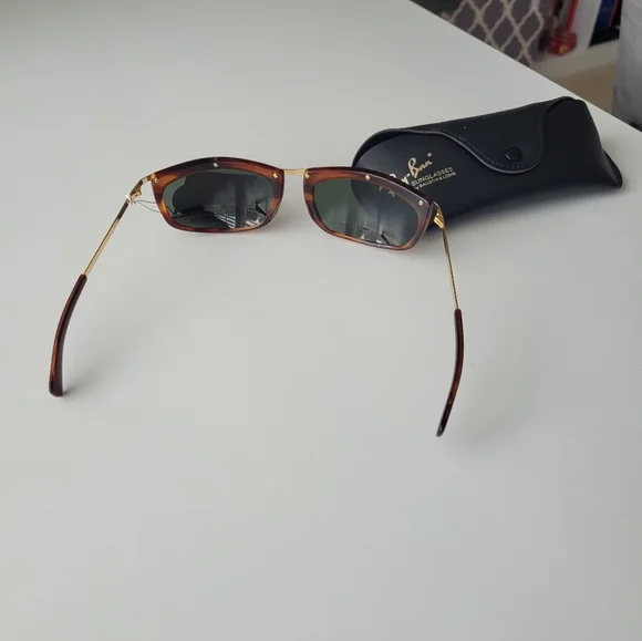 1980's Vintage Bausch & Lomb Ray Ban L1001 Tortoise Brown/Gold - Size 62mm - Picture 3 of 11